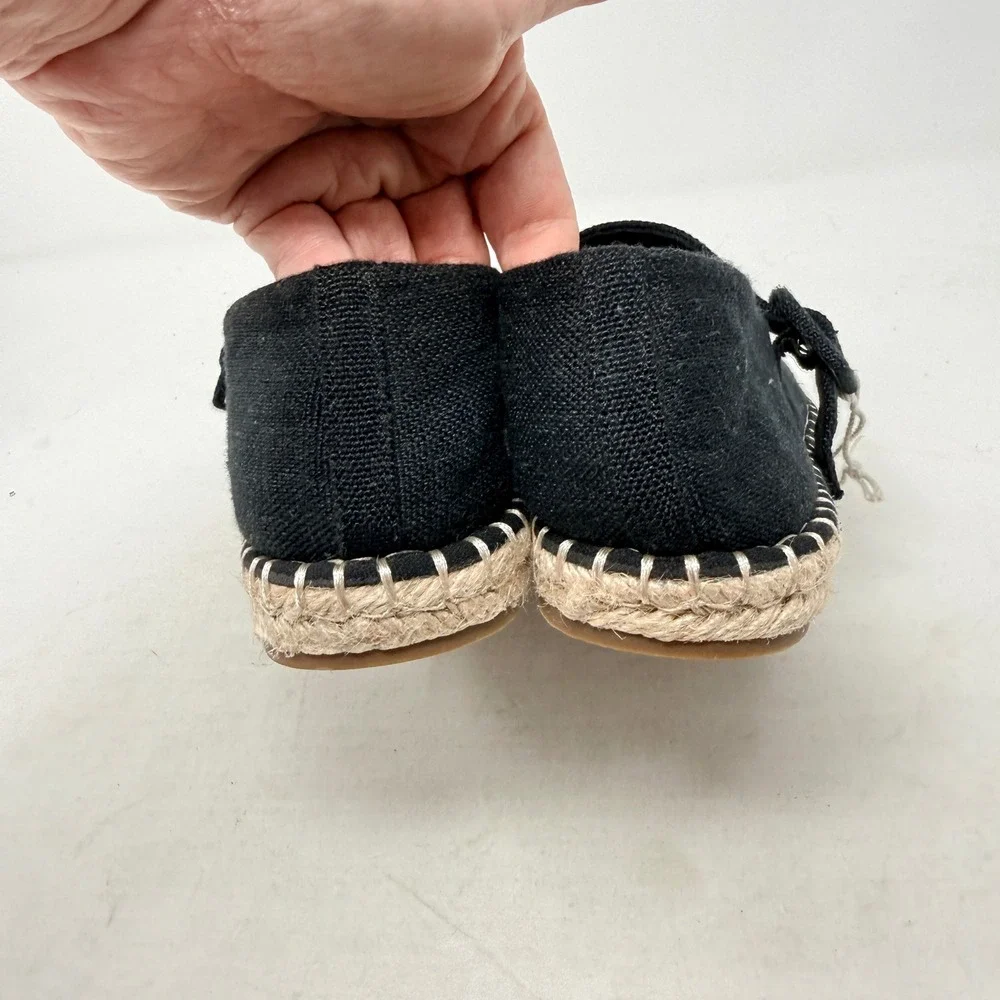 Haute Hippie Cicely Mary Jane Espadrilles Black‎ 7.5M Boho Canvas Buckle Coastal